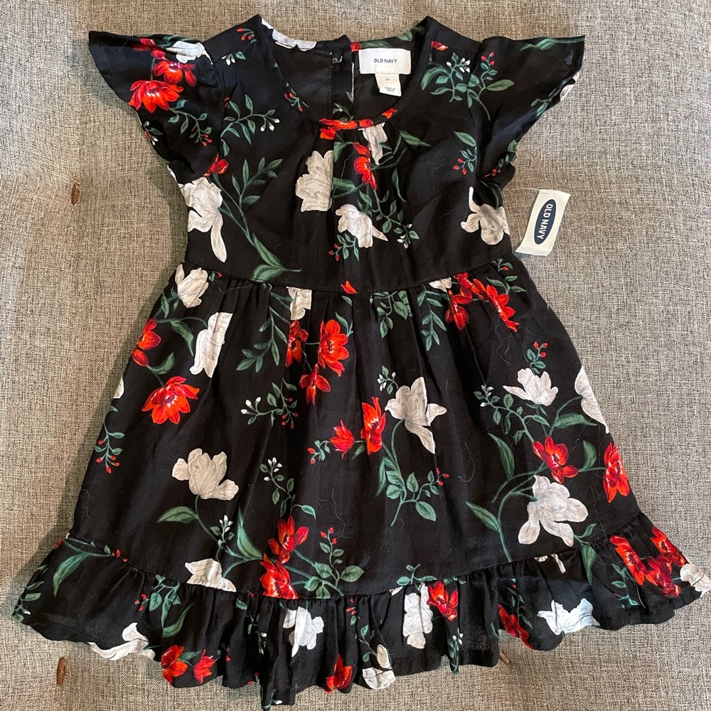 NWT Old Navy Black Floral Dress